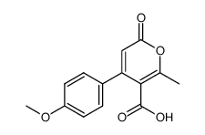 4-(4-methoxyphenyl)-2-methyl-6-oxo-2H-pyran-3-carboxylic acid结构式