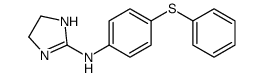 N-(4-phenylsulfanylphenyl)-4,5-dihydro-1H-imidazol-2-amine结构式