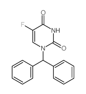 2,4(1H,3H)-Pyrimidinedione,1-(diphenylmethyl)-5-fluoro-结构式