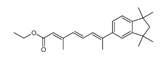 2E-4E-7-(1,1,3,3-tetramethyl-5-indanyl)-3-methyl-octa-2,4,6-trienoic acid ethyl ester结构式