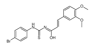 N-[(4-bromophenyl)carbamothioyl]-3-(3,4-dimethoxyphenyl)prop-2-enamide结构式