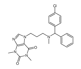 7-[3-[[(4-chlorophenyl)-phenylmethyl]-methylamino]propyl]-1,3-dimethylpurine-2,6-dione Structure