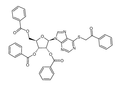 2',3',5'-tri-O-benzoyl-6-phenacylthioinosine Structure