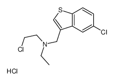 (5-chloro-1-benzothiophen-3-yl)methyl-(2-chloroethyl)-ethylazanium,chloride Structure
