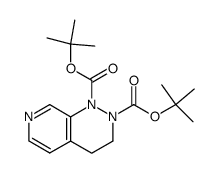 3,4-dihydro-pyrido[3,4-c]pyridazine-1,2-dicarboxylic acid di-tert-butyl ester结构式