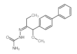 [[1-methoxy-1-(4-phenylphenyl)butan-2-ylidene]amino]urea结构式