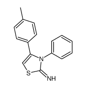 3-phenyl-4-p-tolyl-3H-thiazol-2-ylideneamine Structure