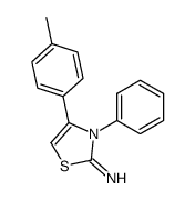 3-phenyl-4-p-tolyl-3H-thiazol-2-ylideneamine结构式