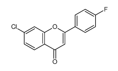 7-chloro-2-(4-fluorophenyl)chromen-4-one结构式