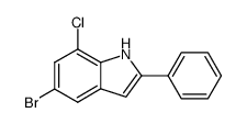 5-bromo-7-chloro-2-phenyl-indole Structure