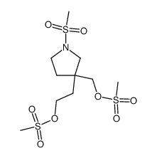 2-(1-(methylsulfonyl)-3-(((methylsulfonyl)oxy)methyl)pyrrolidin-3-yl)ethyl methanesulfonate Structure