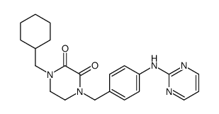 1-(cyclohexylmethyl)-4-[[4-(pyrimidin-2-ylamino)phenyl]methyl]piperazine-2,3-dione结构式