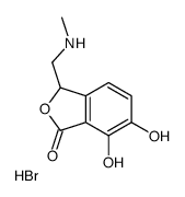 6,7-dihydroxy-3-(methylaminomethyl)-3H-2-benzofuran-1-one,hydrobromide Structure