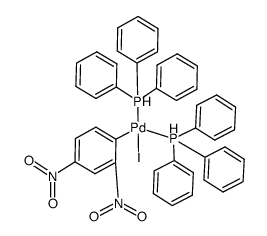 (2,4-dinitrophenyl)bis(triphenyl-l5-phosphanyl)palladium(IV) iodide结构式