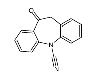 10,11-dihydro-10-oxo-5H-dibenz[b,f]azepine-5-carbonitrile结构式