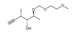 (2S,3R,4S)-2-((2-methoxyethoxy)methoxy)-4-methylhex-5-yn-3-ol Structure