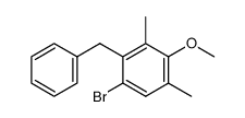 3-benzyl-4-bromo-2,6-dimethylanisole Structure