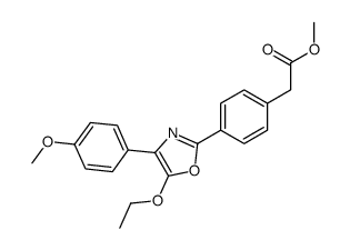 methyl 2-[4-[5-ethoxy-4-(4-methoxyphenyl)-1,3-oxazol-2-yl]phenyl]acetate结构式