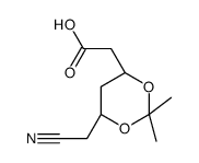 2-[(4R,6R)-6-(cyanomethyl)-2,2-dimethyl-1,3-dioxan-4-yl]acetic acid Structure