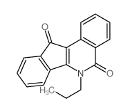 6-Propyl-5H-indeno[1,2-c]isoquinoline-5,11(6H)-dione结构式
