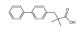 3-p-biphenylyl-2,2-dimethylpropanoic acid结构式