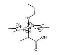 (1-carboxyethyl)(n-propylamine)cobaloxime Structure