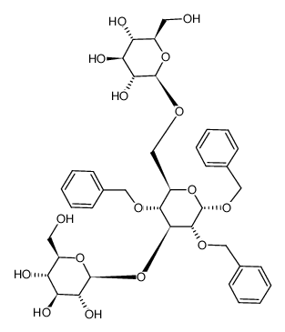 benzyl 2,4-di-O-benzyl-3,6-di-O-β-D-glucopyranosyl-α-D-glucopyranoside Structure