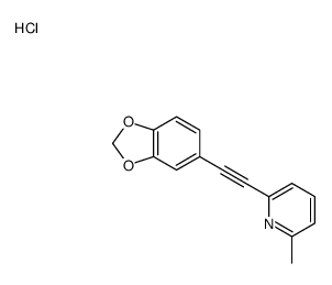 2-[2-(1,3-benzodioxol-5-yl)ethynyl]-6-methylpyridine,hydrochloride结构式