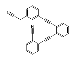 2-[2-[2-[2-[3-(cyanomethyl)phenyl]ethynyl]phenyl]ethynyl]benzonitrile Structure