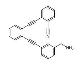 2-[2-[2-[2-[3-(aminomethyl)phenyl]ethynyl]phenyl]ethynyl]benzonitrile Structure