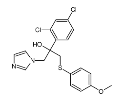 2-(2,4-dichlorophenyl)-1-imidazol-1-yl-3-(4-methoxyphenyl)sulfanylpropan-2-ol结构式