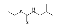 isobutyl-dithiocarbamic acid ethyl ester Structure