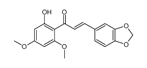 (2E)-3-(1,3-benzodioxol-5-yl)-1-(2-hydroxy-4,6-dimethoxyphenyl)-2-propen-1-one结构式