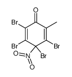 2,3,4,5-tetrabromo-6-methyl-4-nitrocyclohexa-2,5-dienone结构式