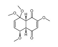 (4aα,5β,8aα)-2,5,8,8-tetramethoxy-4a,5,8,8a-tetrahydro-1,4-naphthoquinone结构式
