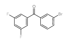 3-溴-3,5-二氟苯甲酮结构式