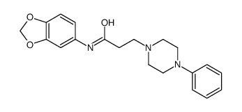 N-(1,3-benzodioxol-5-yl)-3-(4-phenylpiperazin-1-yl)propanamide Structure