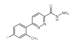 6-(4-氟-2-甲基苯基)吡嗪-3-羧酸肼结构式