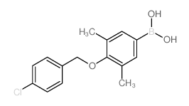 4-(4'-氯苄氧基)-3,5-二甲基苯基硼酸结构式