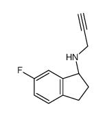 (1R)-6-fluoro-N-prop-2-ynyl-2,3-dihydro-1H-inden-1-amine结构式
