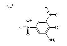 sodium 3-amino-4-hydroxy-5-nitrobenzenesulphonate Structure