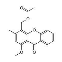 (1-methoxy-3-methyl-9-oxoxanthen-4-yl)methyl acetate结构式