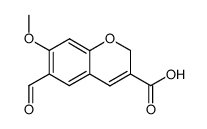 acide formyl-6 methoxy-7 2H chromene carboxylique-3结构式