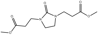 1,3-Imidazolidinedipropanoic acid, 2-oxo-, 1,3-dimethyl ester结构式