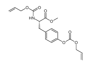 (S)-2-allyloxycarbonylamino-3-(4-allyloxycarbonyloxyphenyl)propionic acid methyl ester结构式