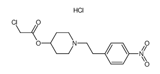 N-(p-nitro-phenethyl)-4-piperidyl chloroacetate hydrochloride结构式