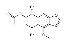 (7S,8S)-5,8-dibromo-4-methoxy-5,6,7,8-tetrahydrofuro[2,3-b]quinolin-7-yl acetate Structure