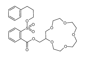 (1,4,7,10,13-pentaoxacyclopentadecan-2-yl)methyl 2-((3-phenylpropoxy)sulfonyl)benzoate结构式