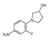 (3R)-1-(4-Amino-2-fluorophenyl)-3-pyrrolidinol结构式