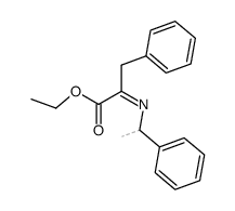 ethyl 3-phenyl-2-((1-phenylethyl)imino)propanoate结构式